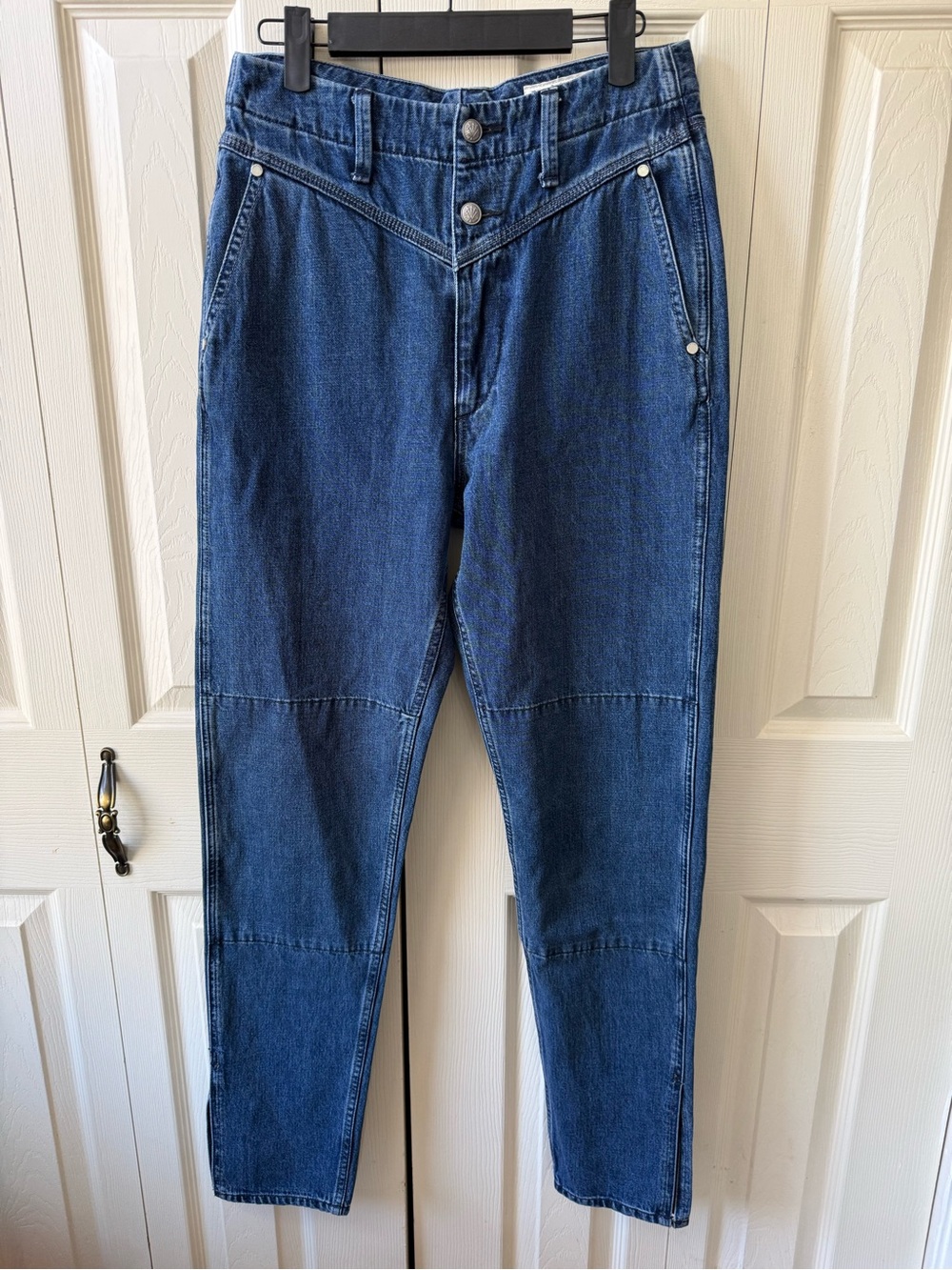 Rag & Bone Mia Yoke High Rise Straight Leg Jeans Clean Vincent Womens Size 27